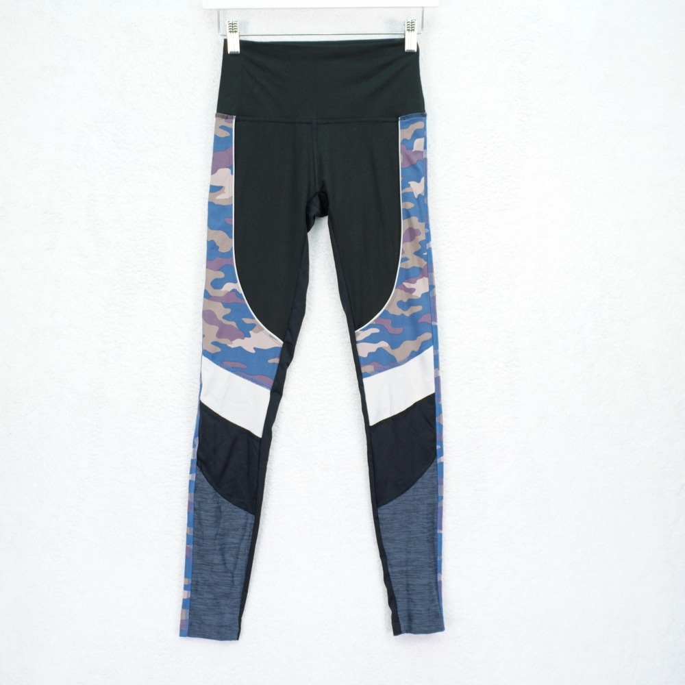 Victoria's Secret Pink Ultimate Black Tan Blue Camo Leggings -XXS‎ 22 / 28.5-